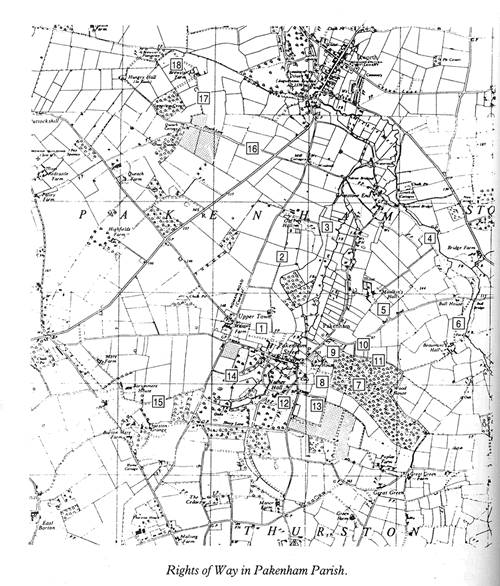 Rights of Way in Pakenham Parish